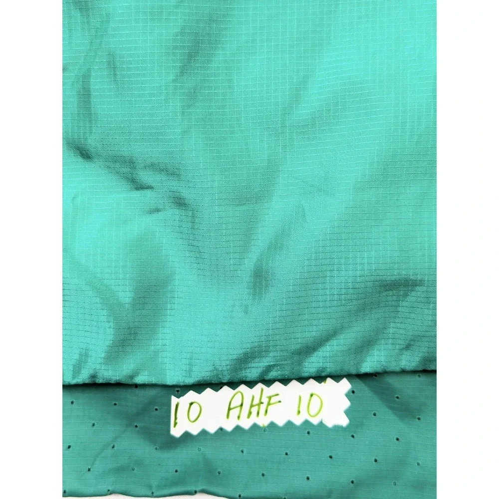 Adidas Jacket Mens Medium Green Blue White Colorblock Hooded 1/2 Zip Windbreaker